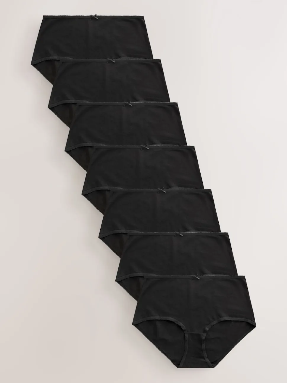 Black Midi Cotton Rich Knickers 7 Pack