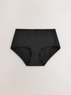 Black Midi Microfibre Knickers 5 Pack