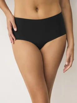 Black Midi No VPL Comfort Knickers 7 Pack