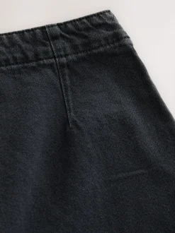 Black Mini Denim Skirt