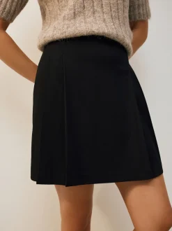 Black Mini Pleated Skirt