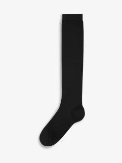 Black Modal Blend Knee High Socks 2 Pack