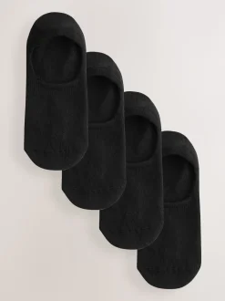 Black Modal Invisible Socks 4 Pack