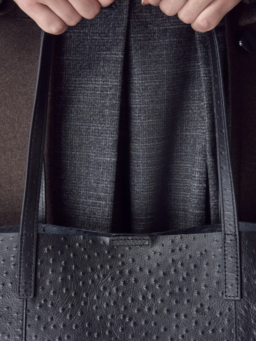 Black N. Premium Large Leather Shopper Bag