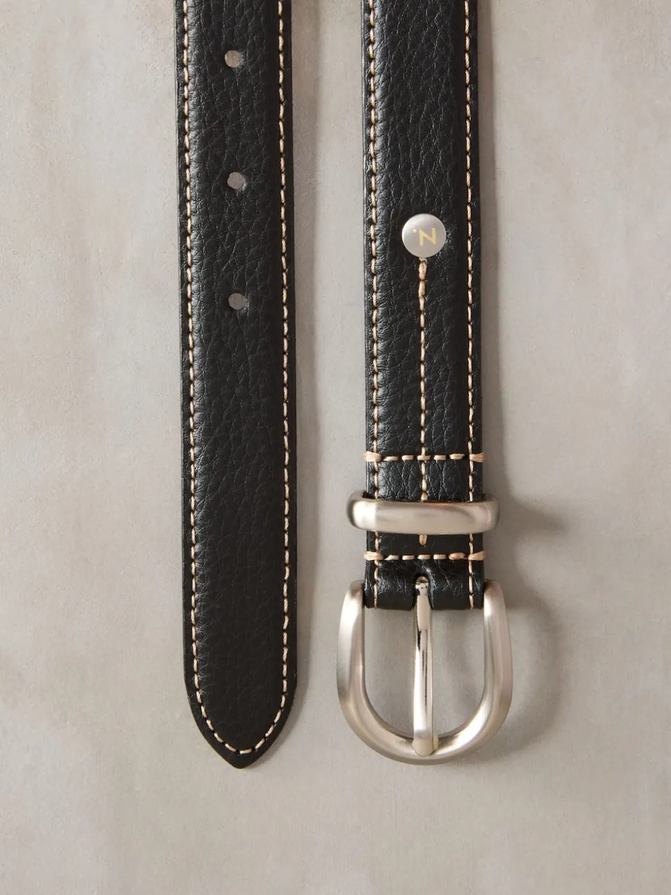 Black N. Premium Made In Italy Mid Width Belt