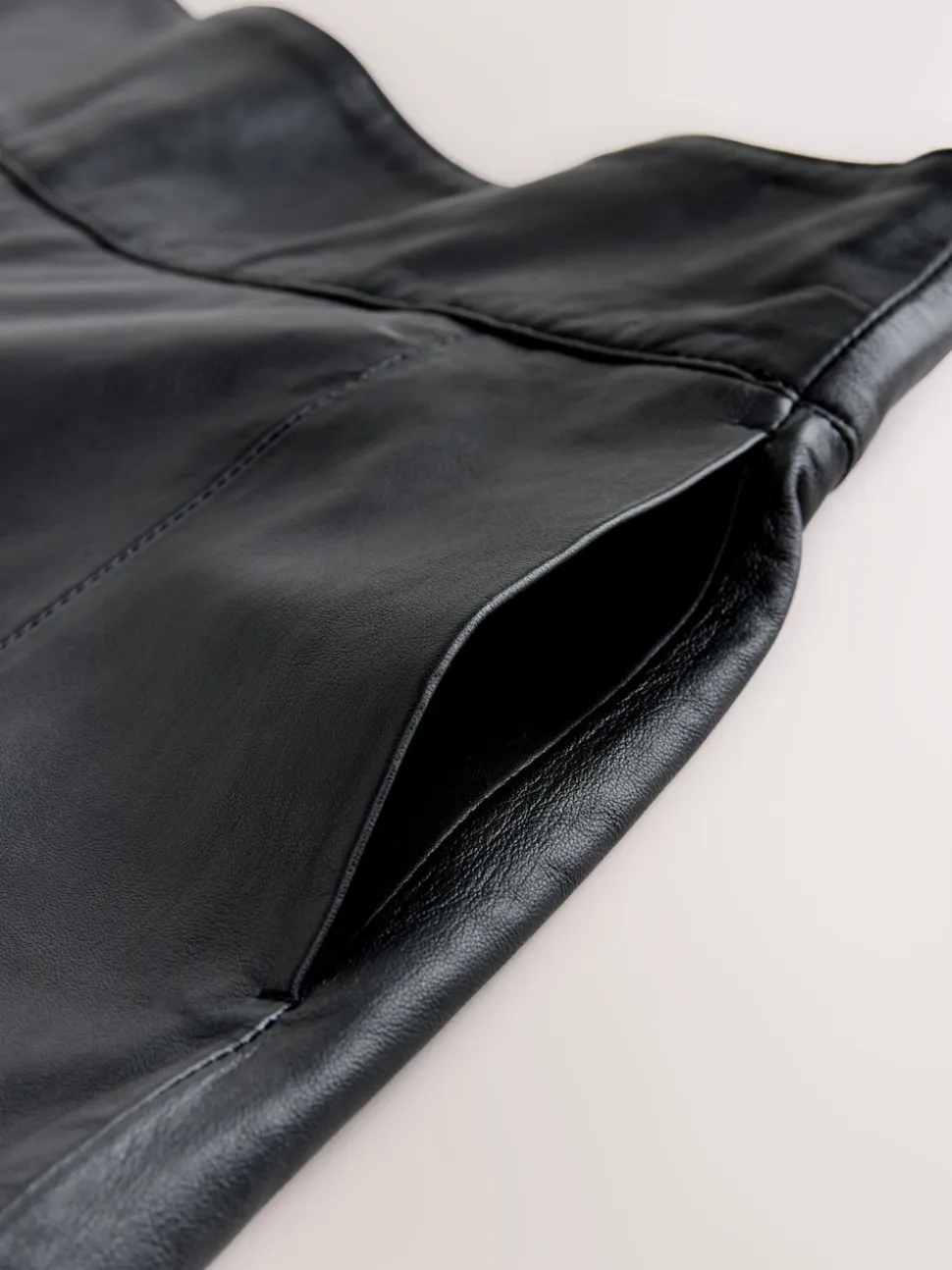 Black N. Premium Real Leather Skirt
