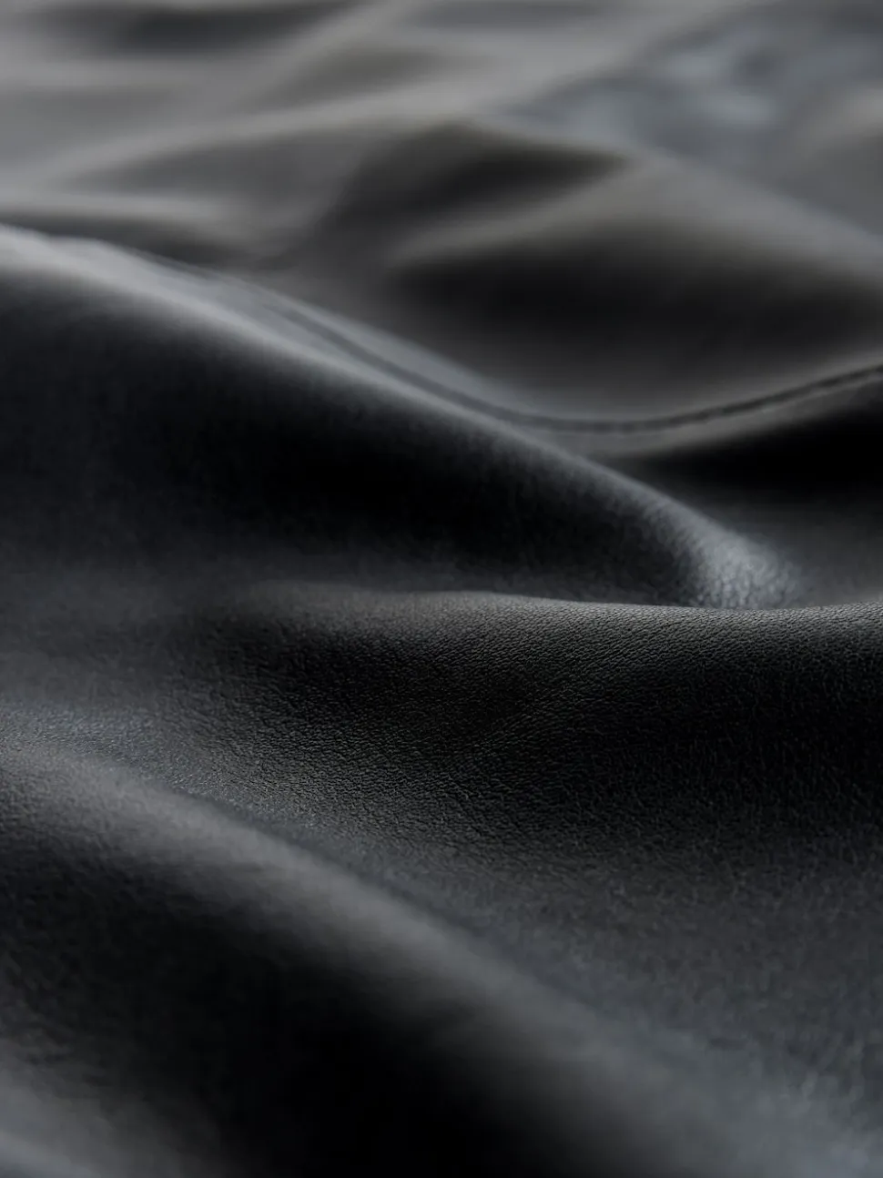 Black N. Premium Real Leather Skirt