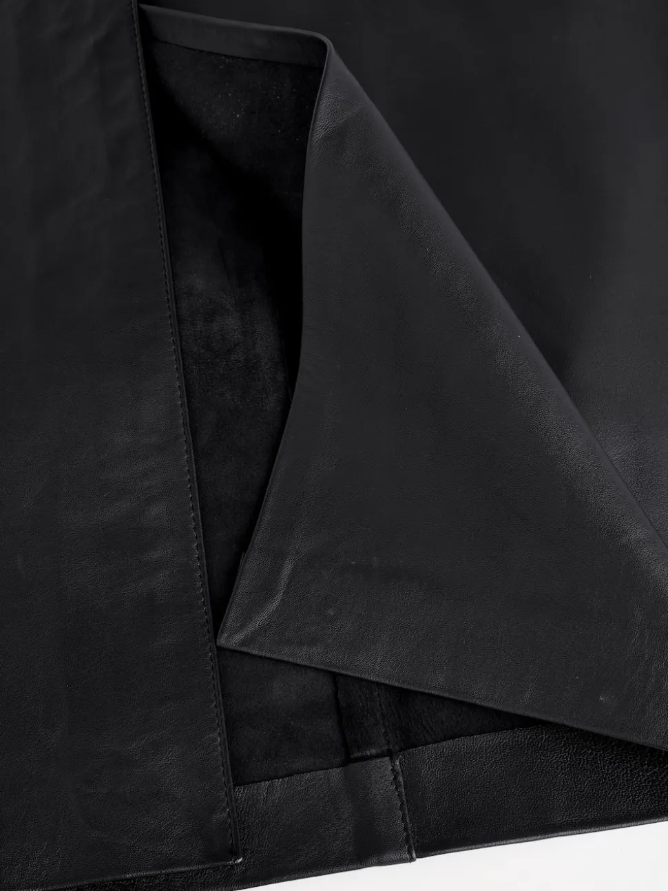 Black N. Premium Real Leather Pencil Skirt