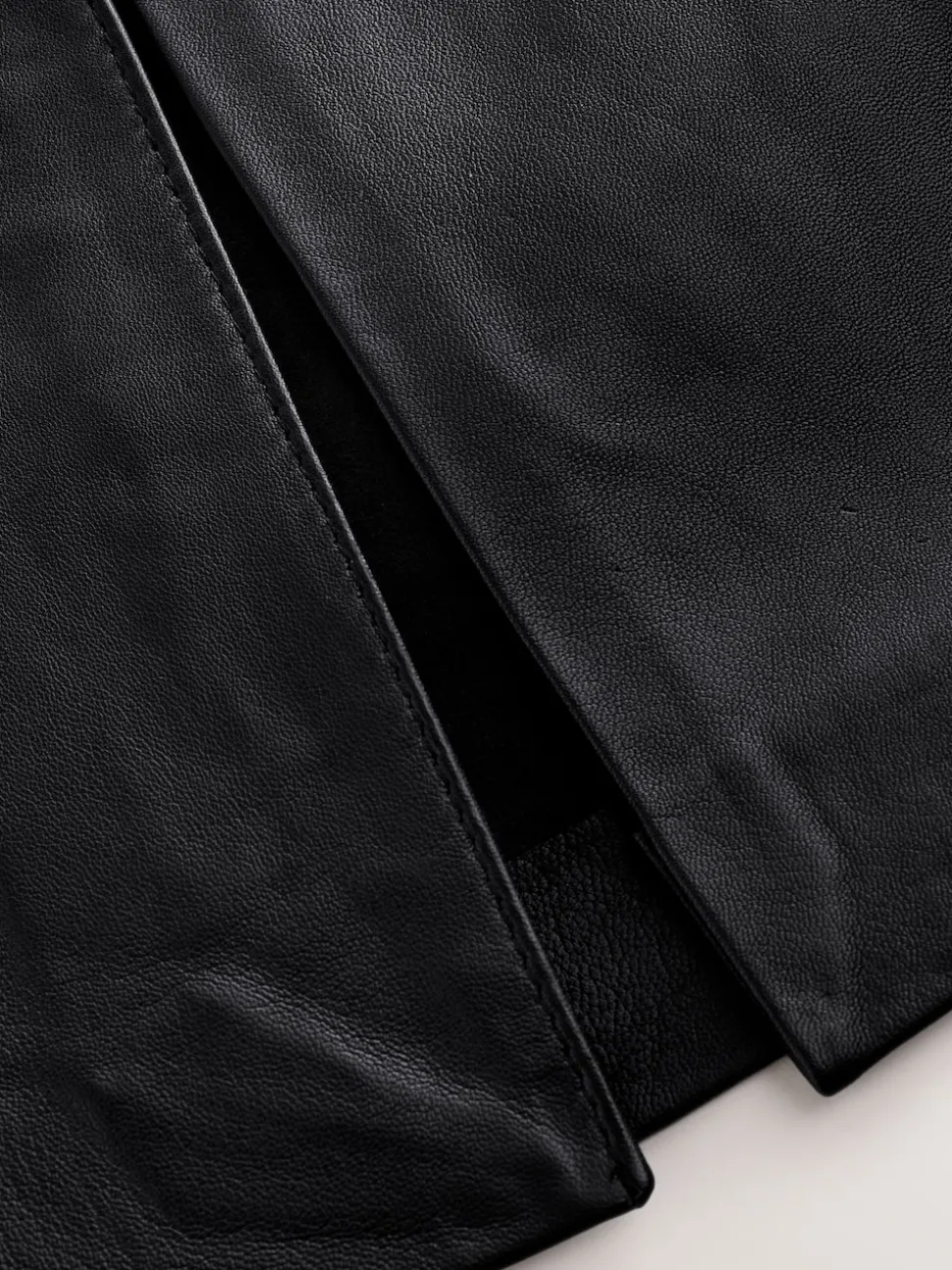 Black N. Premium Real Leather Pencil Skirt