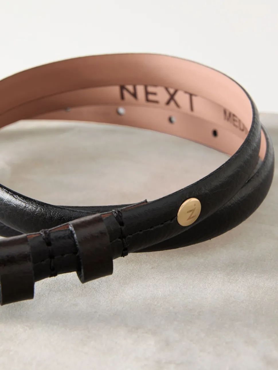 Black N. Premium Skinny Made In Italy Leather Belt
