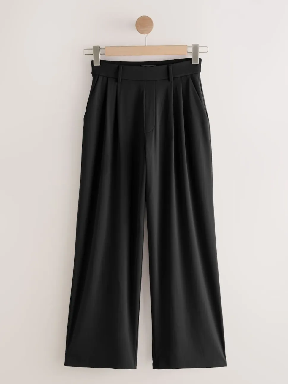 Black N. Premium Wide Leg Tailored Jersey Trousers