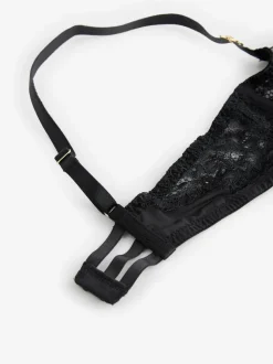 Black Non Pad Balcony A-E Lace Bra