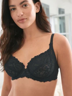 Black Non Pad Full Cup Lace Ultimate Comfort Bra