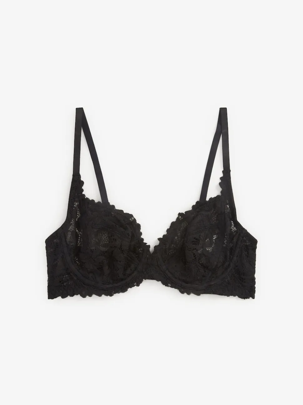 Black Non Pad Full Cup Lace Ultimate Comfort Bra