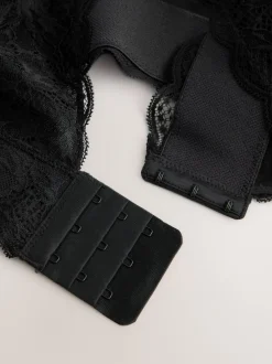 Black Non Pad Non Wire Total Support Lace Bra