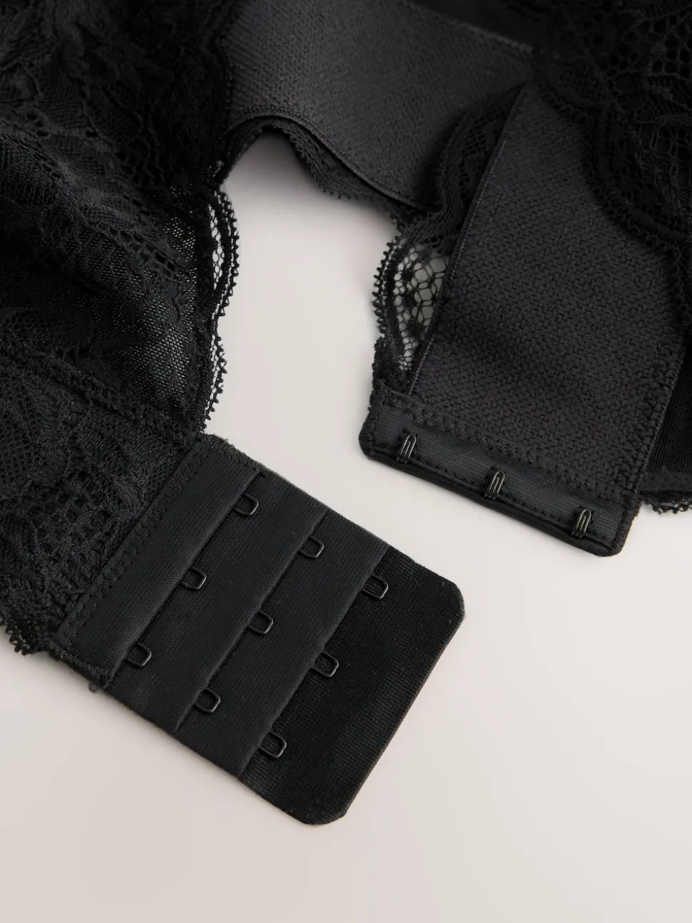 Black Non Pad Non Wire Total Support Lace Bra