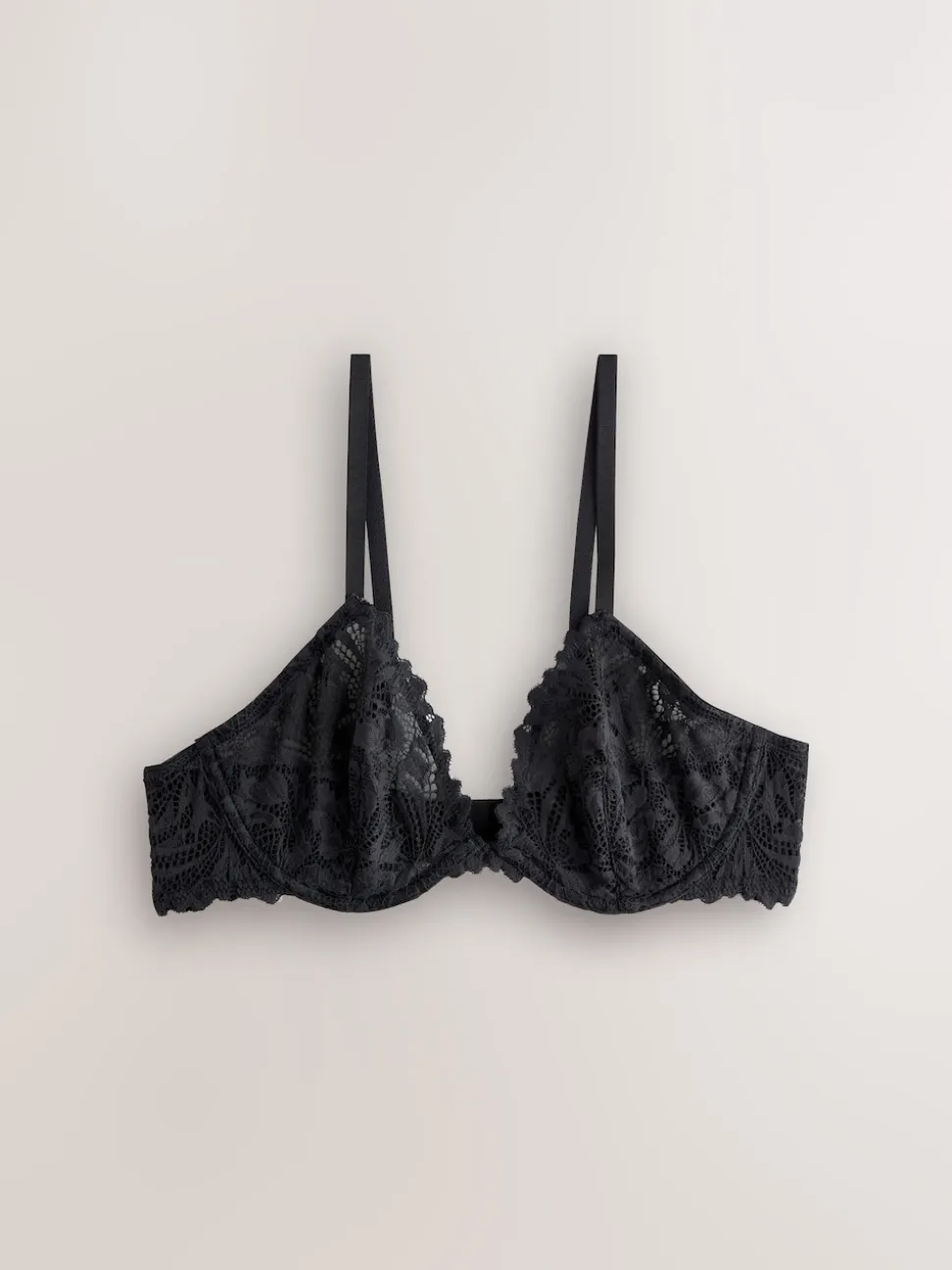 Black Non Pad Plunge Lace Ultimate Comfort Bra