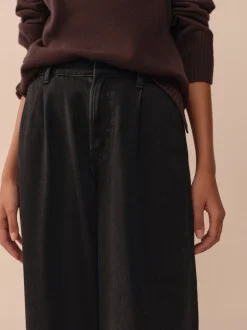 Black N.Premium High Rise Culotte Jeans