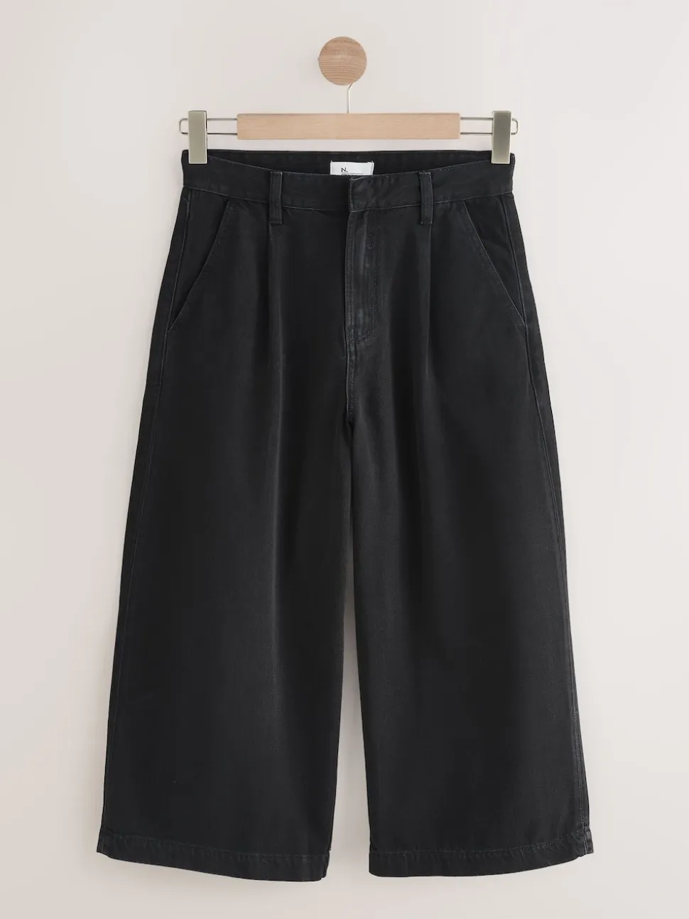 Black N.Premium High Rise Culotte Jeans