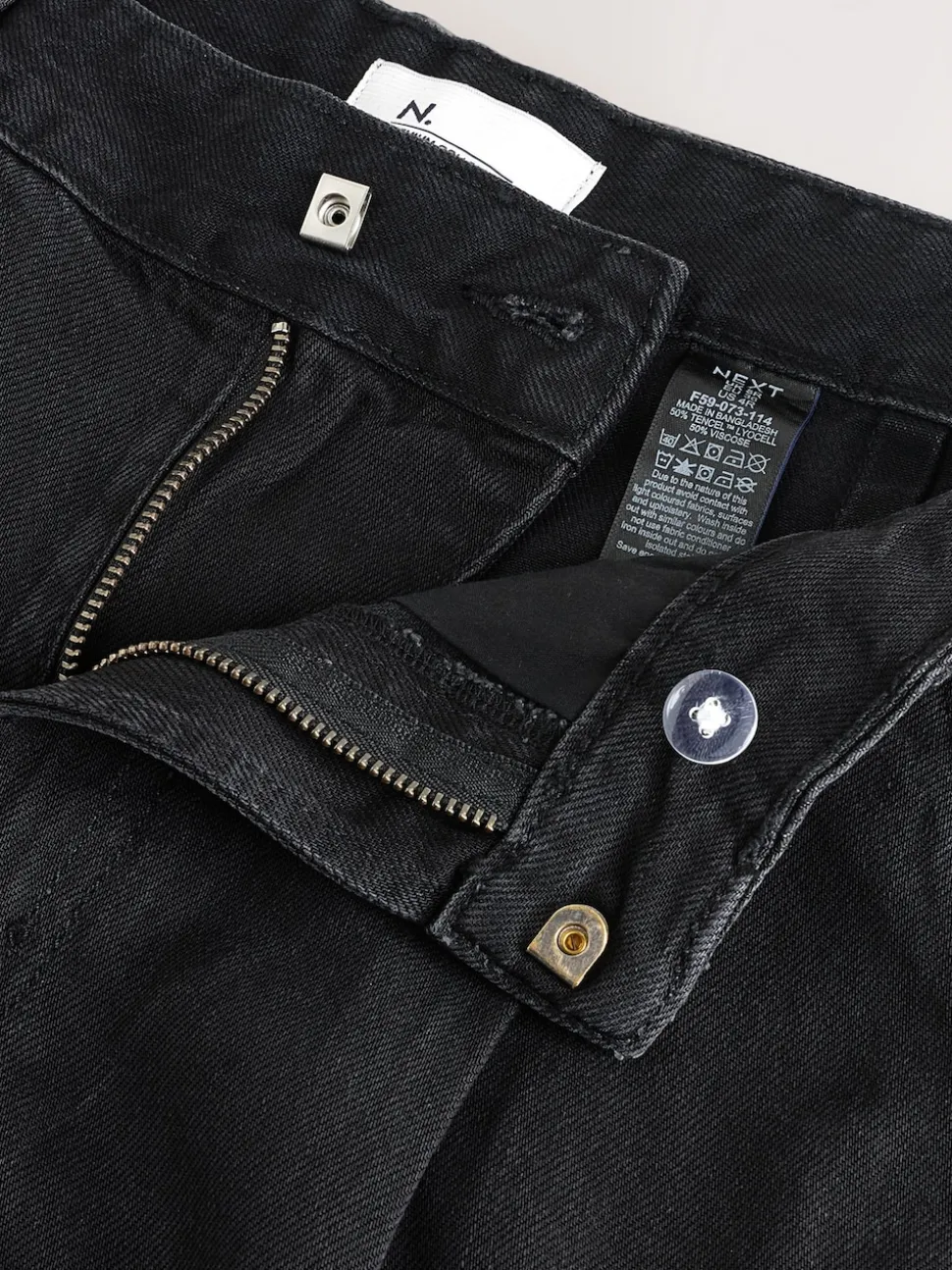 Black N.Premium High Rise Culotte Jeans