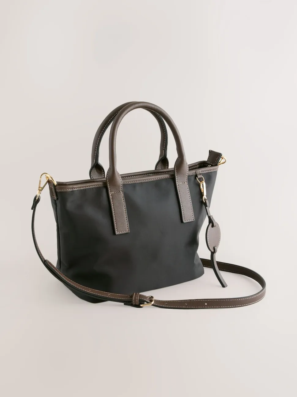 Black Nylon Cross-Body Bag