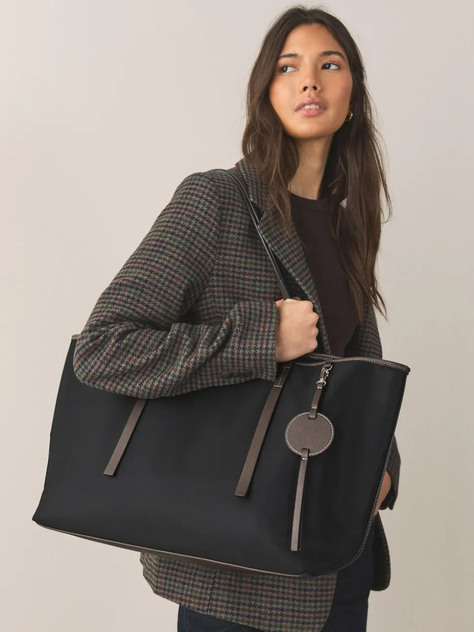 Black Nylon Shoulder Bag