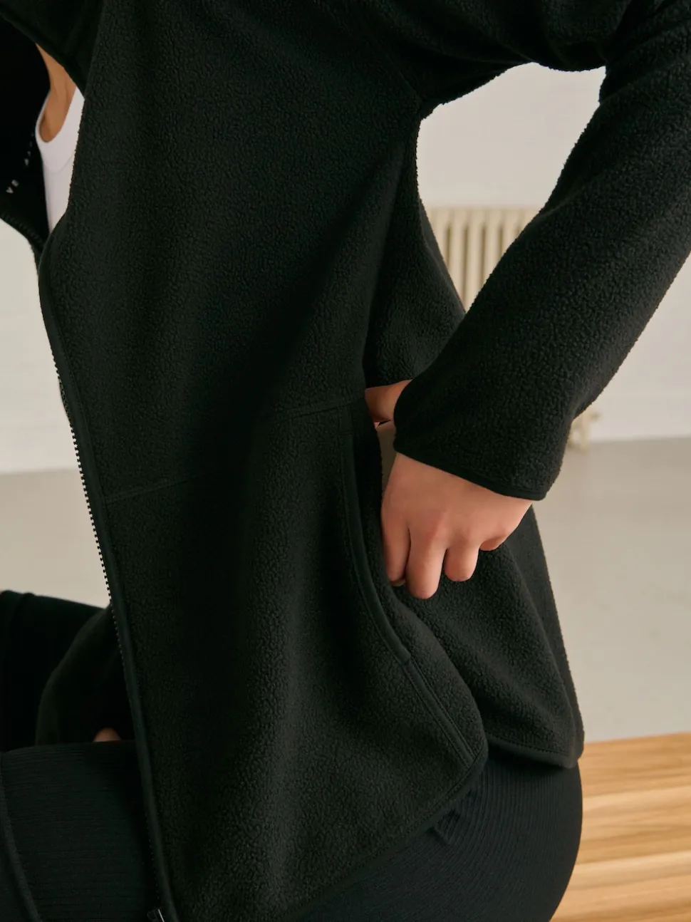 Black Outdoor Lightweight Fleece