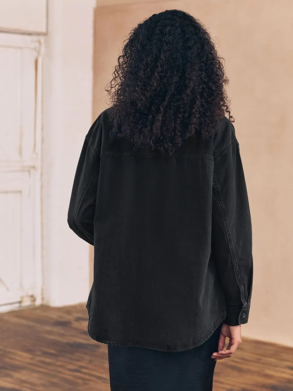 Black Oversize Denim Shirt