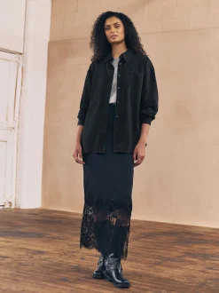 Black Oversize Denim Shirt