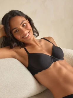 Black Pad Full Cup Premium Ultimate Comfort Lightweight Breathable T-Shirt Bra