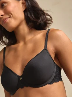 Black Pad Full Cup Premium Ultimate Comfort Lightweight Breathable T-Shirt Bra