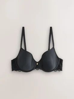 Black Pad Full Cup Premium Ultimate Comfort Lightweight Breathable T-Shirt Bra
