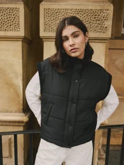 Black Padded Gilet