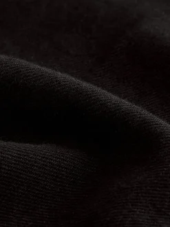 Black Patch Pocket Wide Leg Jeans