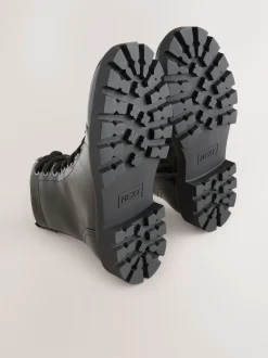 Black Patent Extra Wide Fit Forever Comfort® Lace-Up Boots