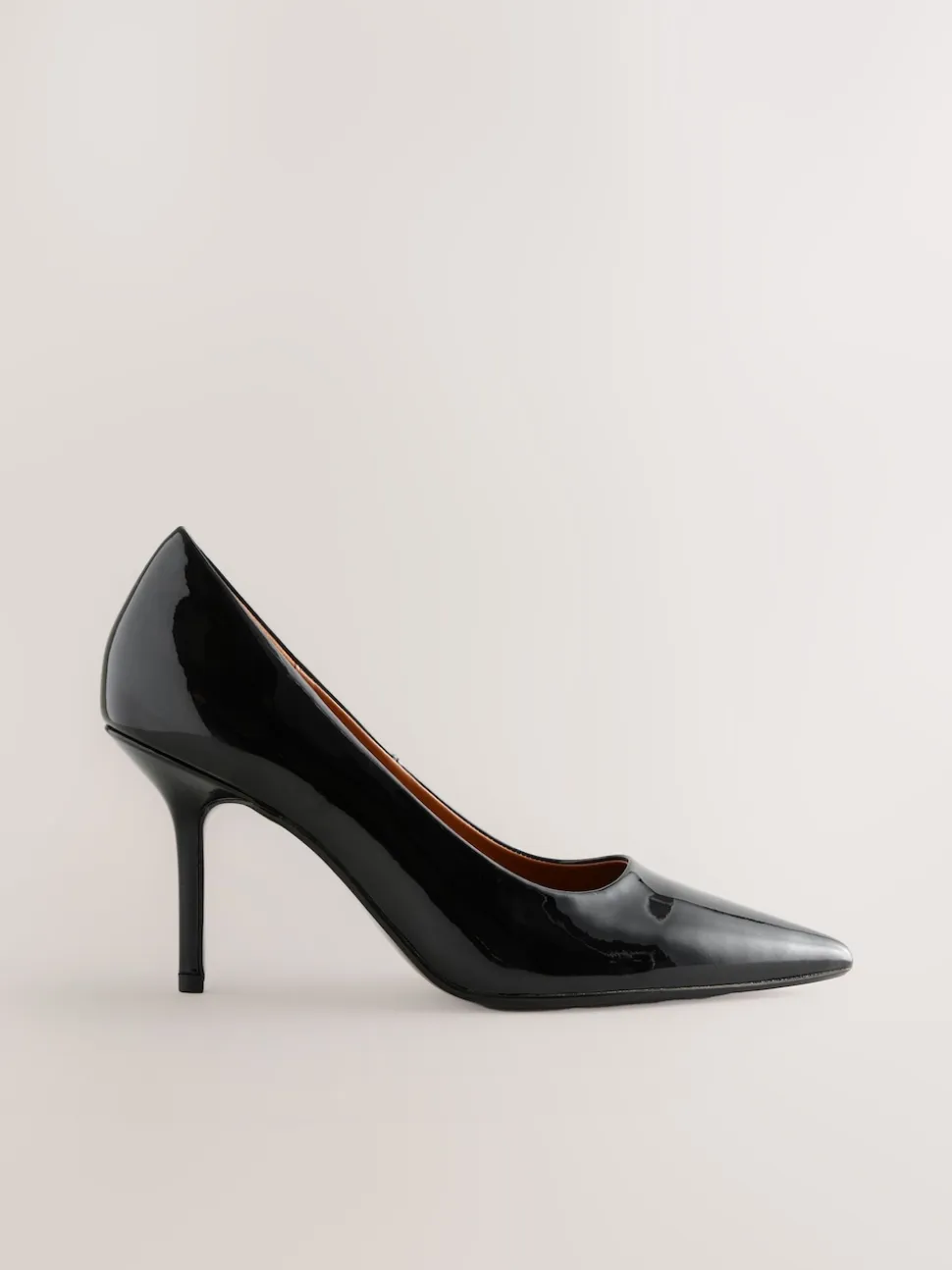 Black Patent Standard/Wide Fit Forever Comfort® Point Toe Court Heels