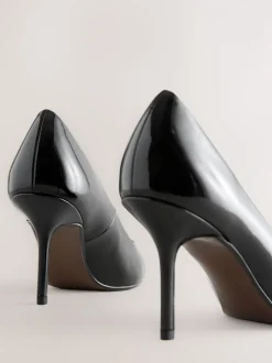 Black Patent Standard/Wide Fit Forever Comfort® Point Toe Court Heels