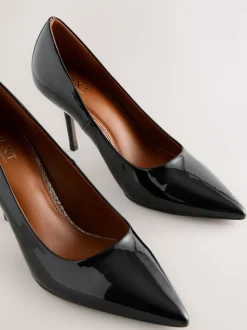 Black Patent Standard/Wide Fit Forever Comfort® Point Toe Court Heels
