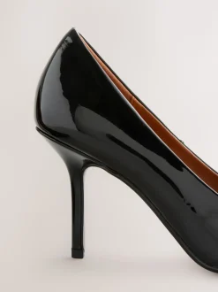 Black Patent Standard/Wide Fit Forever Comfort® Point Toe Court Heels
