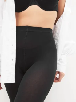Black Plain Thermal 100D Tights