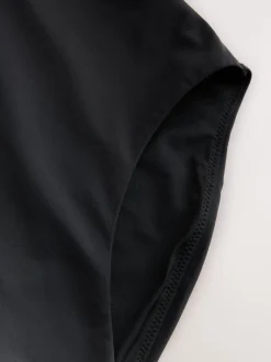 Black Plunge Shaping Tummy Control Swimsuit