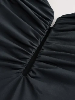 Black Plunge Tummy Control Swimsuit