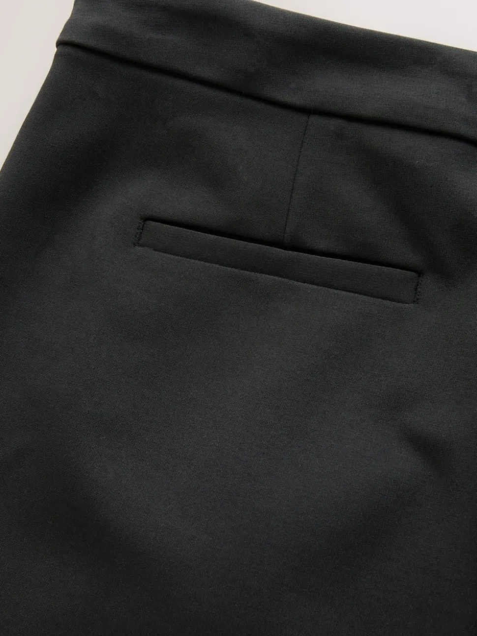 Black Ponte Wide Leg Trousers With Gold Button Detailing