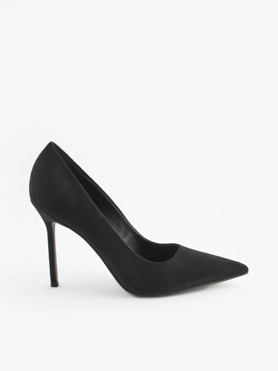 Black Premium Point Toe Court Shoes