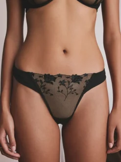 Black Premium Swiss Floral Embroidery Knickers