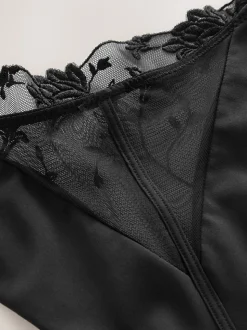 Black Premium Swiss Floral Embroidery Knickers