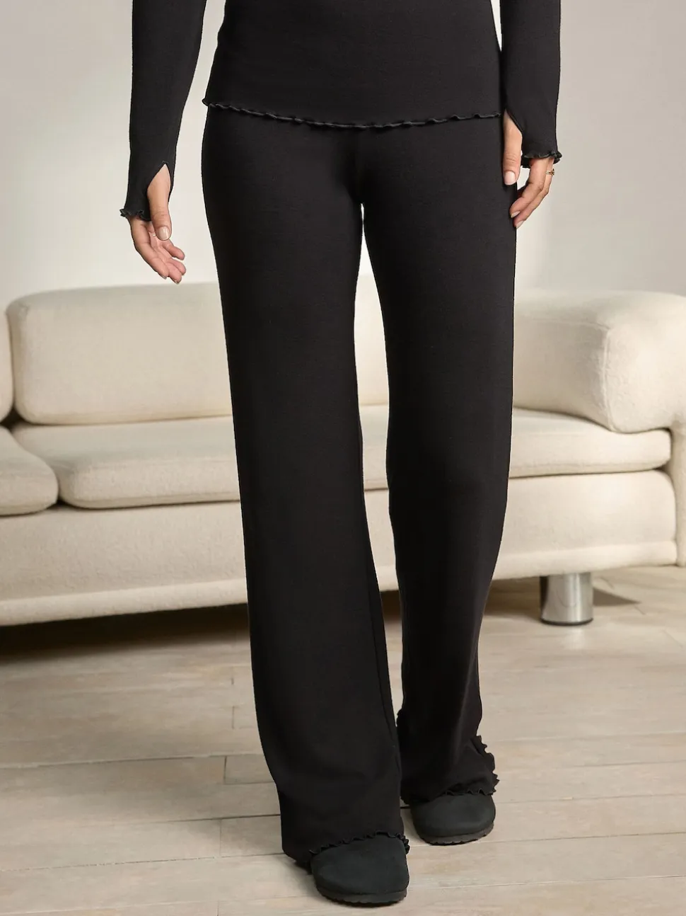 Black Premium Thermal Maximum Warmth Merino Wool Trousers