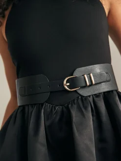 Black PU Corset Belt