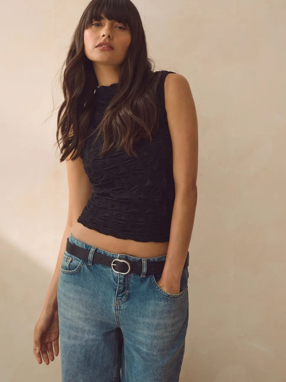 Black Regular PU Belt