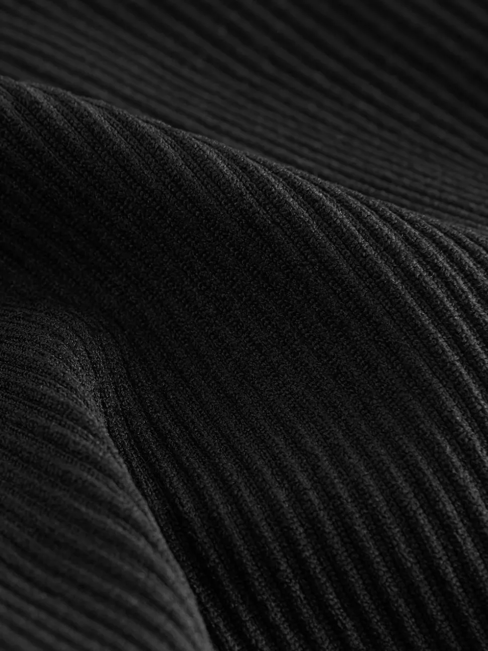 Black Ribbed Kickflare Leggings